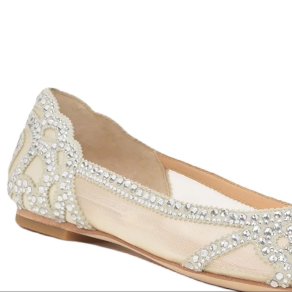 New Badgley Mischka BHLDN Gigi 6.5, 7.5, 11 Rhinestone Satin Wedding Formal - Picture 8 of 12